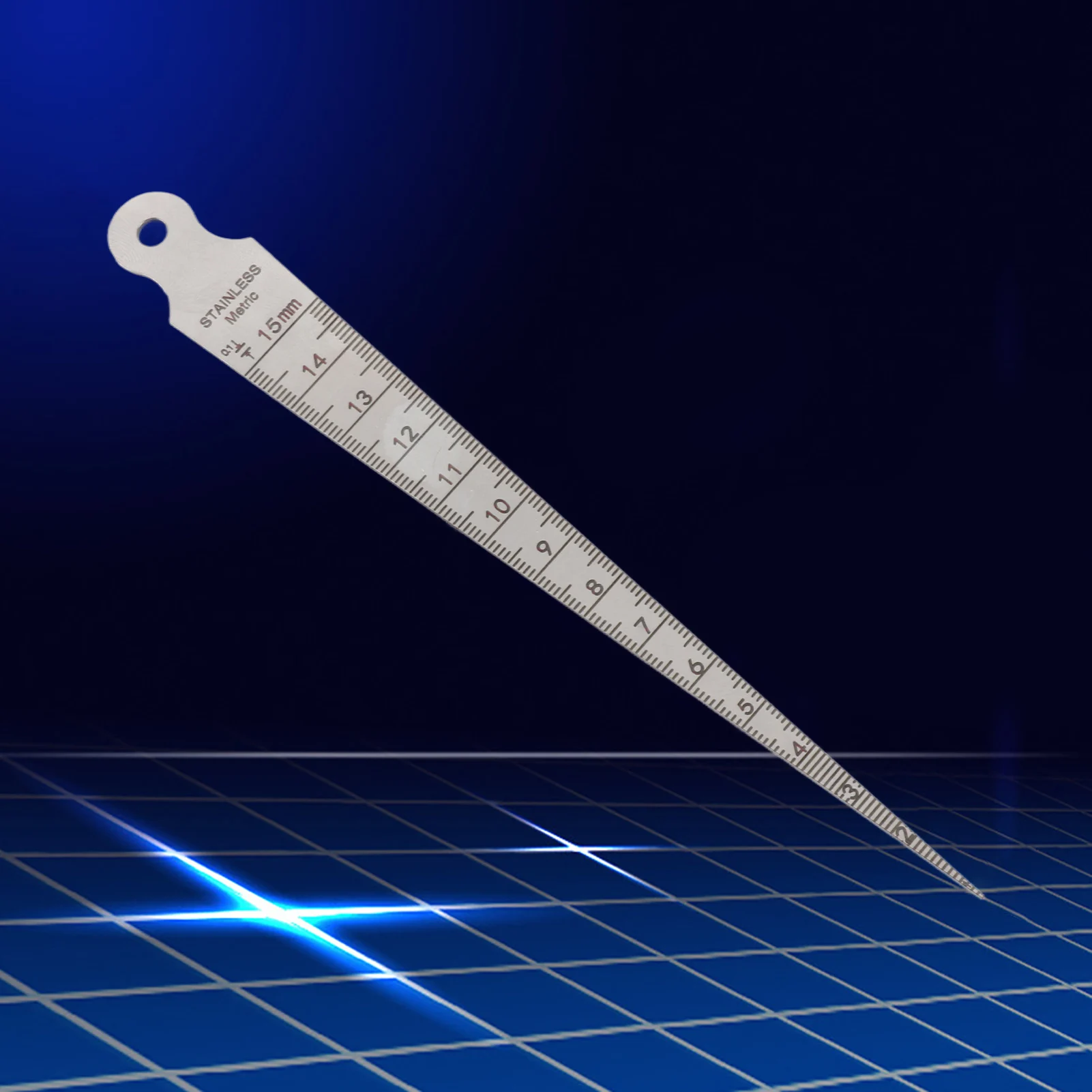 1-15mm Stainless Taper Gauge Aperture Scale  Feeler Hole Metric/Imperial Measure Aperture Scale Stainless Steel Taper Gauge