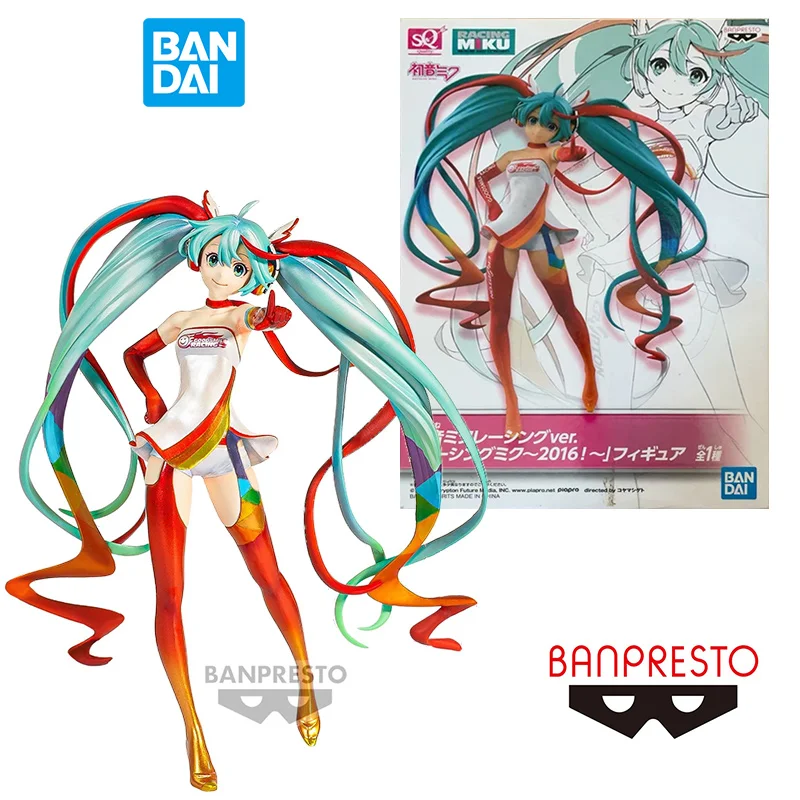 

Bandai Banpresto Hatsune Miku Racing Ver. Chronicle Racing Miku 2016 19Cm Original Anime Figure Model Toy Gift Collection