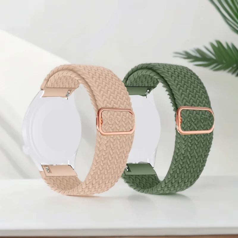 2 Stück geflochtene Nylon-Schlaufe für Casio Watch AE1200/1300/F91W/W218/F1087 Schnellverschluss-Armband für Huawei GT6/Garmin Watch