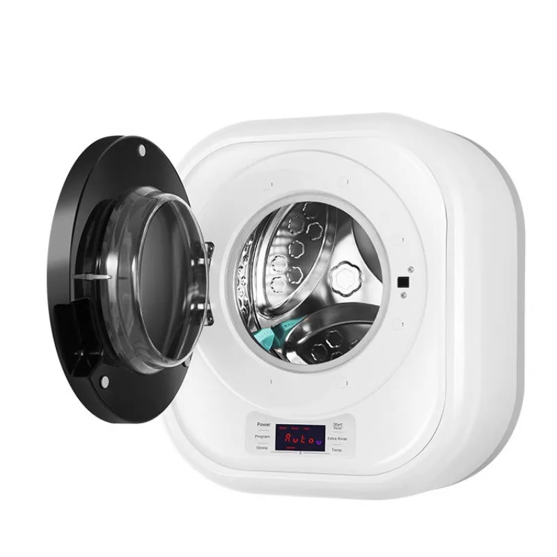 2.5kg Wall Mounted Mini Front Load Washing Machine, Fully Automatic Household Small Laundry Washer for Underwear Baby Clothes