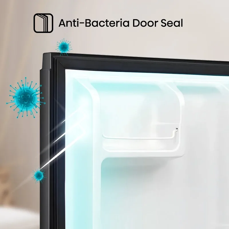 Hisense 1.6 Cu ft Single Door Mini Fridge, Black, Energy Star, 1 Year Warranty, WMS017M6XBE New