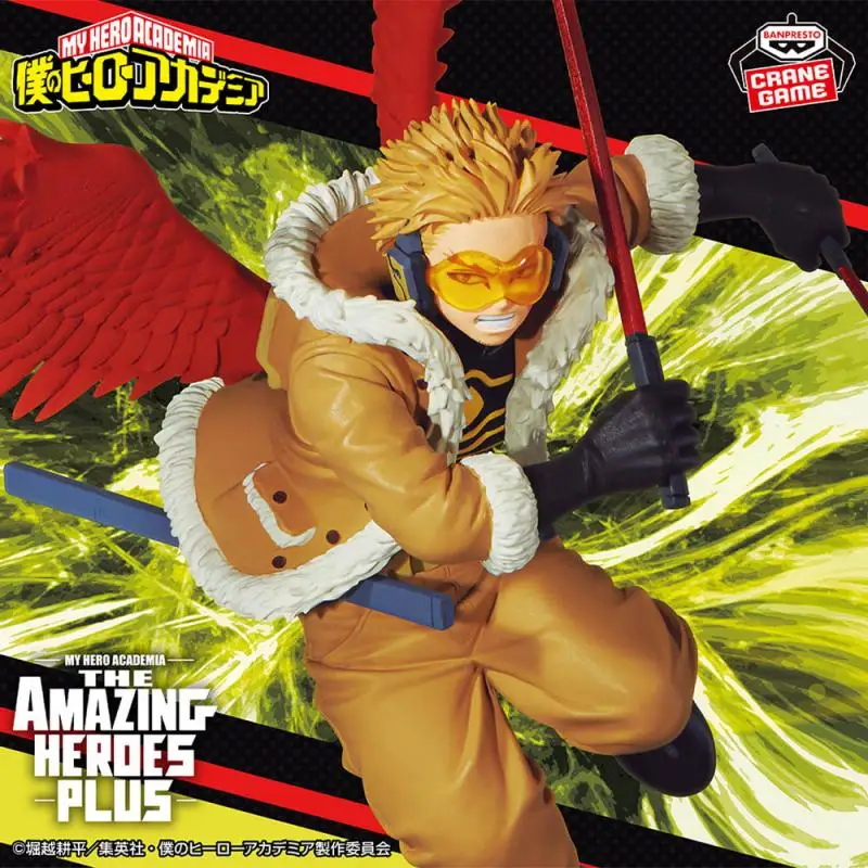 Original In Stock Banpresto The Amazing Heroes Plus My Hero Academia Hawks Anime Action Figure Model Boxed Toys Gift Genuine