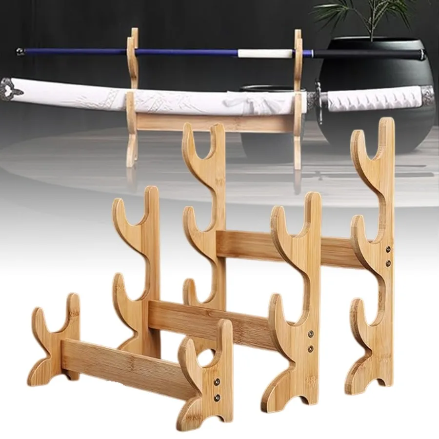 4layers Stand Sword Shelf Support Wooden Schwert Storage Rack Display Real Japanese Katana Sabre Shelf Holder Organizer Decor