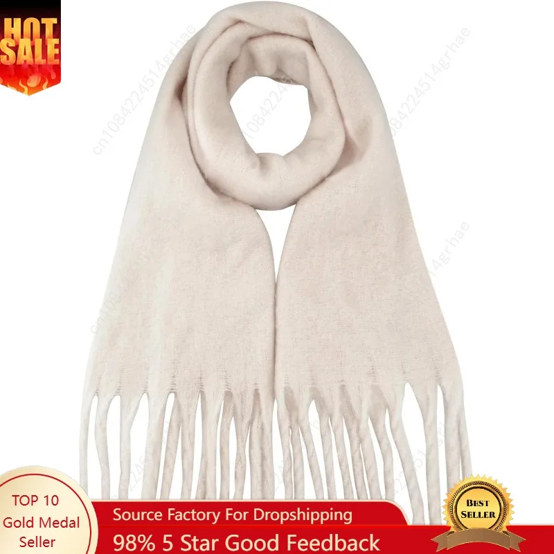 

MissShorthair Chunky Scarf Fluffy Warps for Women Winter Thick Soft Shawl Giant Colorful Blanket Scarves