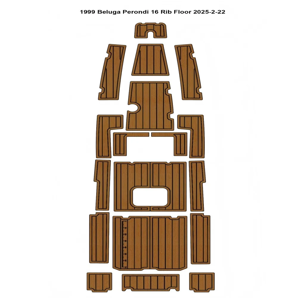 

1999 Beluga Perondi 16 Rib Pad Boat EVA Foam Teak Deck Floor Pad Mat SeaDek MarineMat Gatorstep Style Self Adhesive