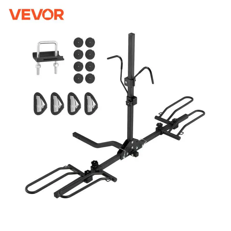 VEVOR Hitch Mount Bike Rack 2-Bike Platform Style 80 LBS Max Capacity for 1.25-/2-inch Receiver Bike Carrier for Car