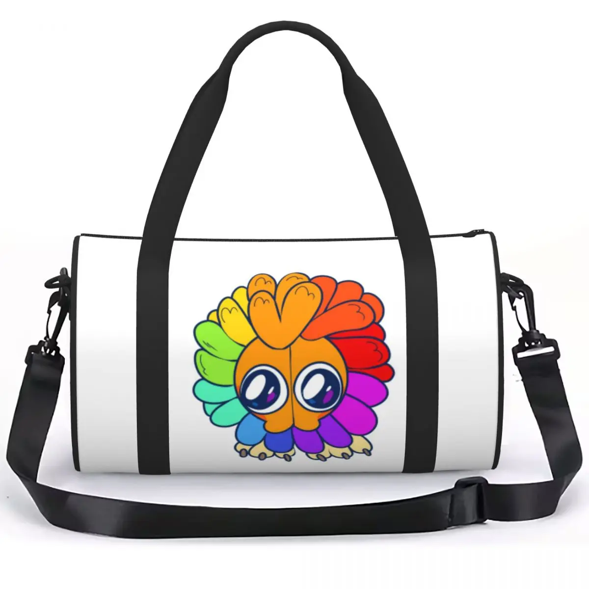 Funny Yarnaby Plush Critters Luggage Bag Large Capacity Duffle Tote Bag Handbags Gym Bags Fitness Bag for Boys Girls