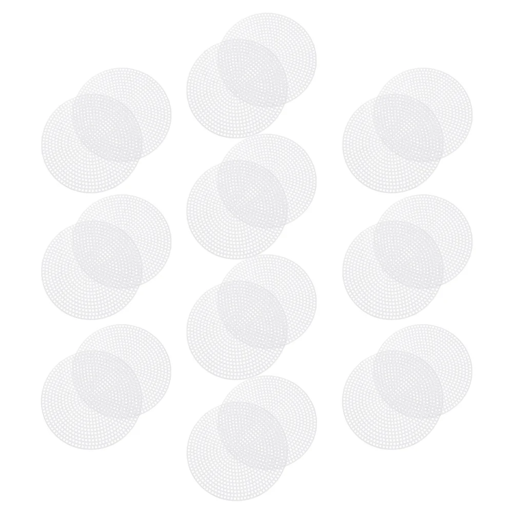 

20Pcs Circular Cross Stitch Mesh Sheets Plastic Canvas DIY Crafting Supplies Clear Grid Lines Easy Design Plastic Canvas Sheets
