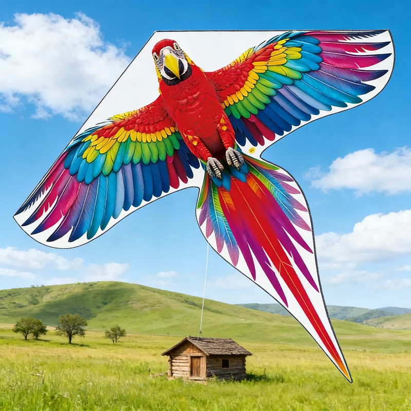 

Воздушные змеи с попугаем, летающие игрушки на открытом воздухе для детей, воздушные змеи, воздушные змеи с животными, нейлоновая ткань, Weifang, фабрика воздушных змеев с птицей, орлиный змей, веревка, пляжные змеи