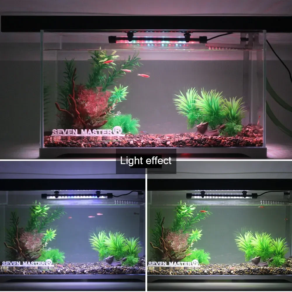 Luz LED para acuario, lámpara impermeable para cultivo de plantas, 18-58CM, iluminación para decoración de acuarios subacuáticos, 90-260V, chip 5730