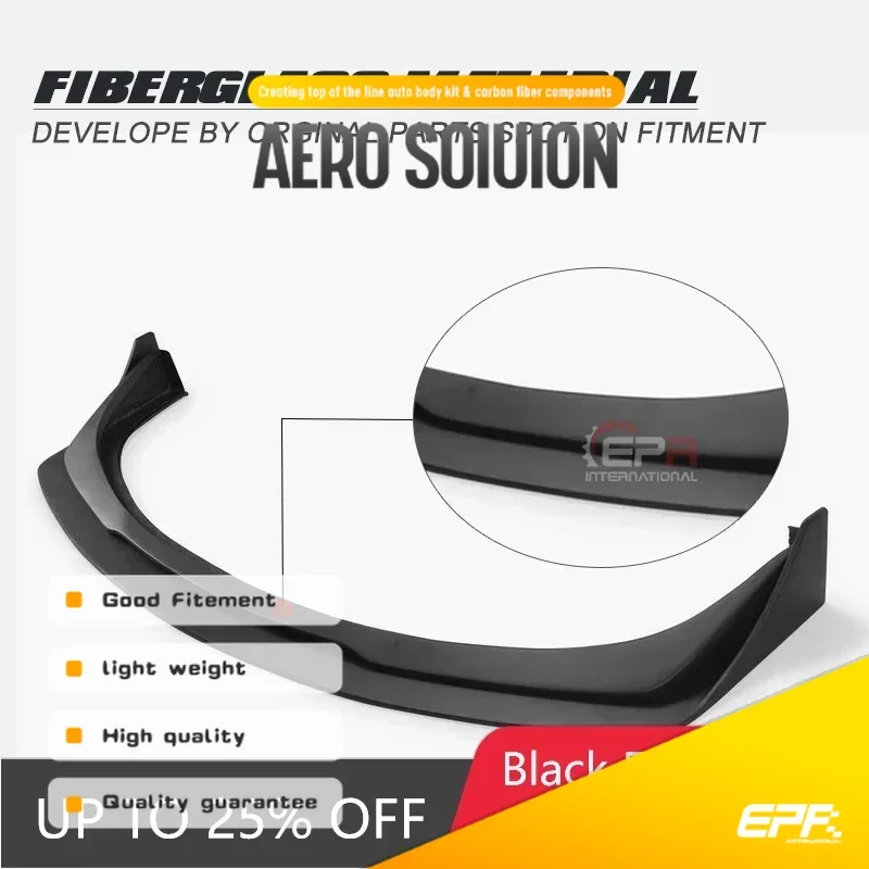 TP Style FRP Fiber Glass Wide Body Front Lip 2pcs Fiberglass Wider Bumper Splitter Set Tuning Drift Kit Fit For Infiniti G37