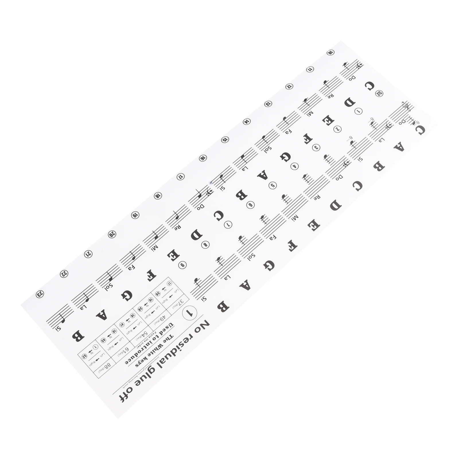 For Piano Lovers Piano Decal Notes Piano Stickers 88/61/54/49/37 Keys Approx. 25*23cm Learning Beginners Brand New