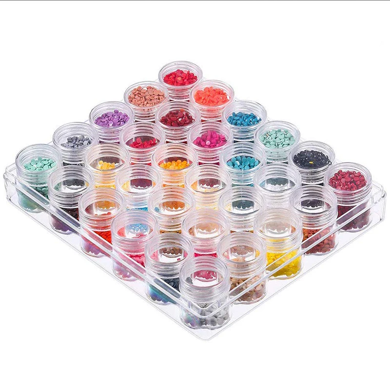 15ml plastic bead storage box, beaded storage box, small round box, jewelry box, cosmetic subdivision container, refill, cream b