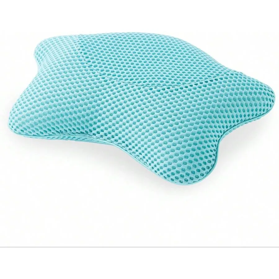 

Non Slip Bath Pillow, Luxury Spa Bathtub Head andAmp; Neck Rest Support, Permeable Quick Drying Air Mesh Tub Pillow With 4 Larg