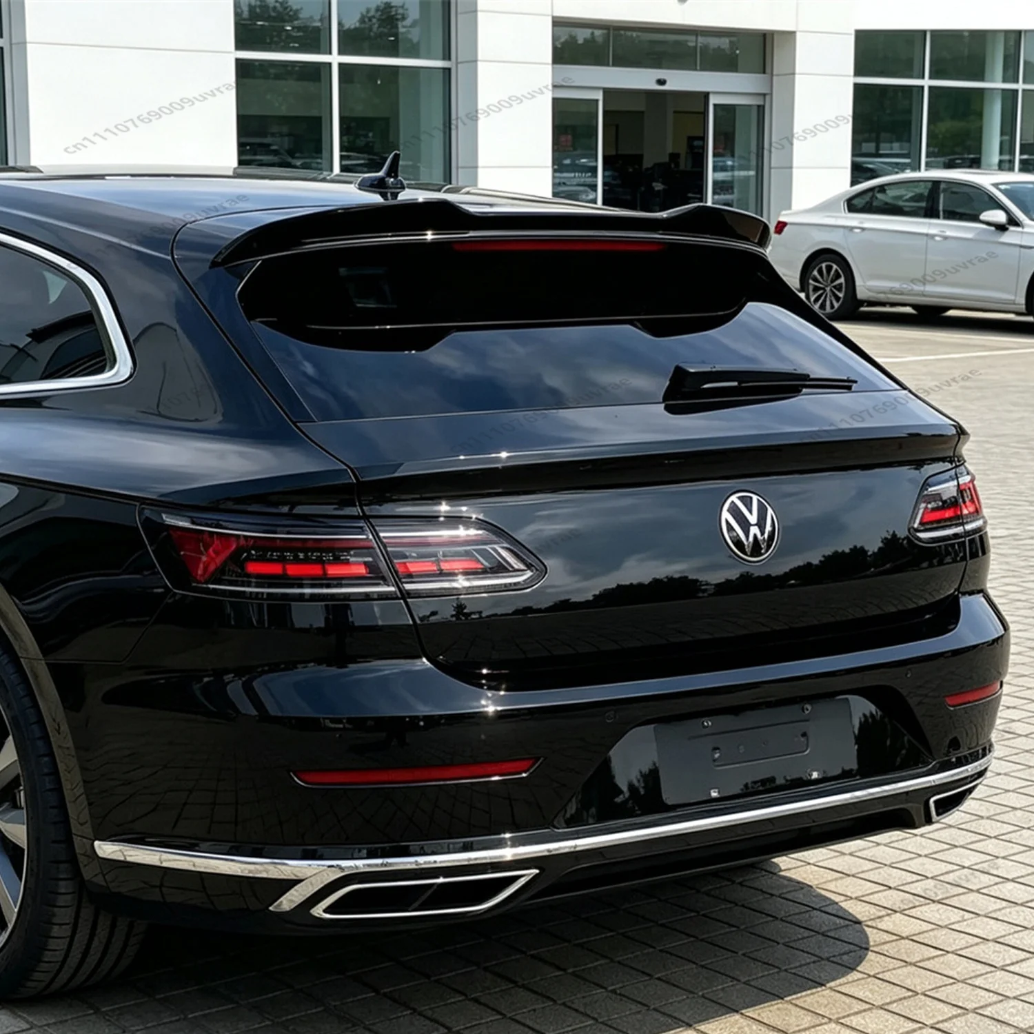 Gloss Black Max Style Rear Spoiler Caps for VW Arteon Shooting Brake Estate TSI TDI R-line 2021-2026 Rear Top Tail Wing Bodykits