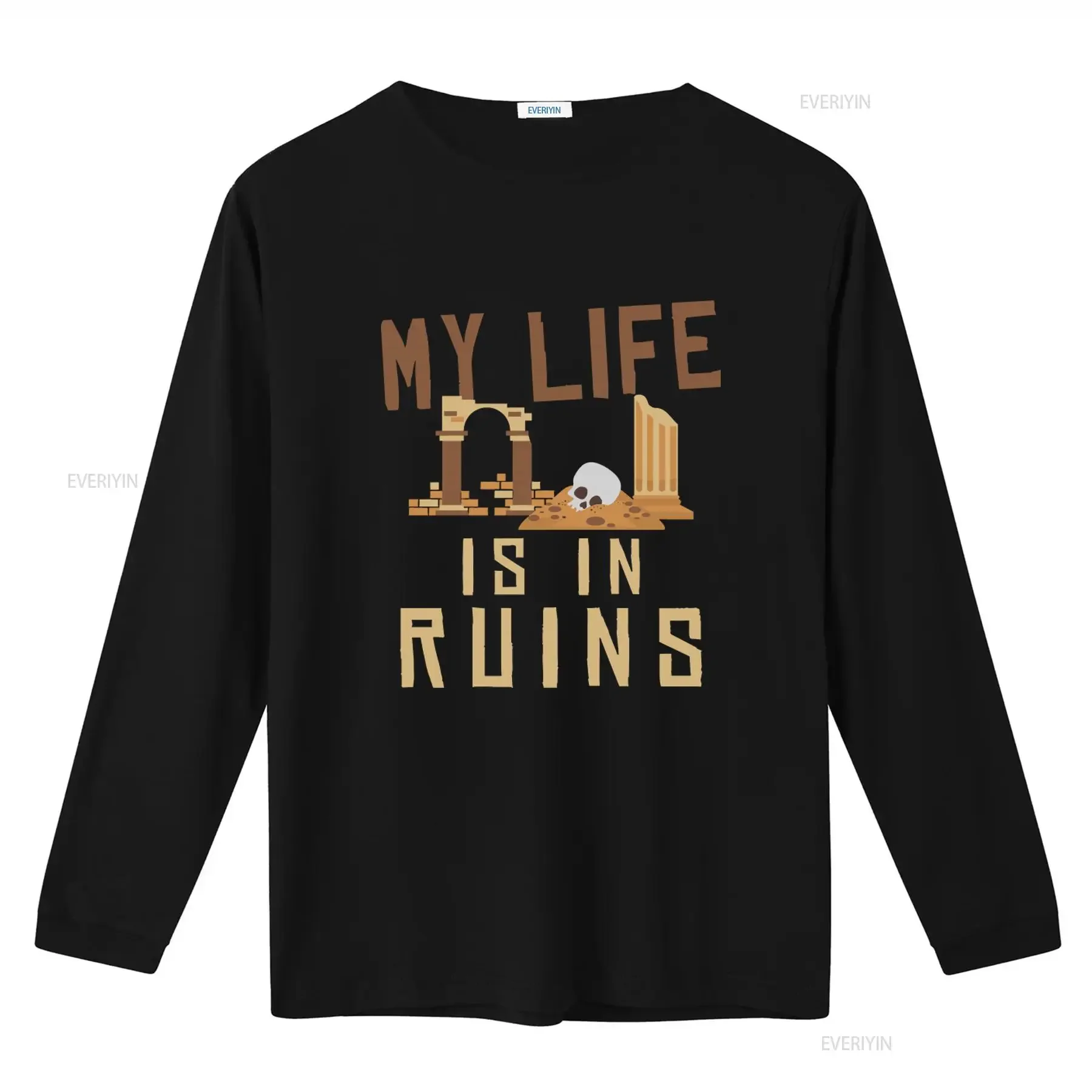 Archaeology T Shirt for Archaeologist Teacher My Life Is In Ruins Design Os2172 vintage Washed Stretched Casual