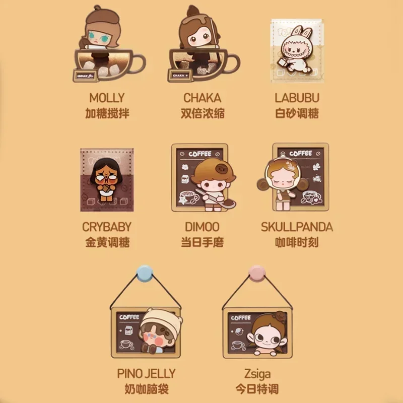 

POP MART Bubble Mengli Coffee Factory Series Refrigerator Sticker Mystery Box Genuine Blind Box Guess Bag Ornament Figurine Home