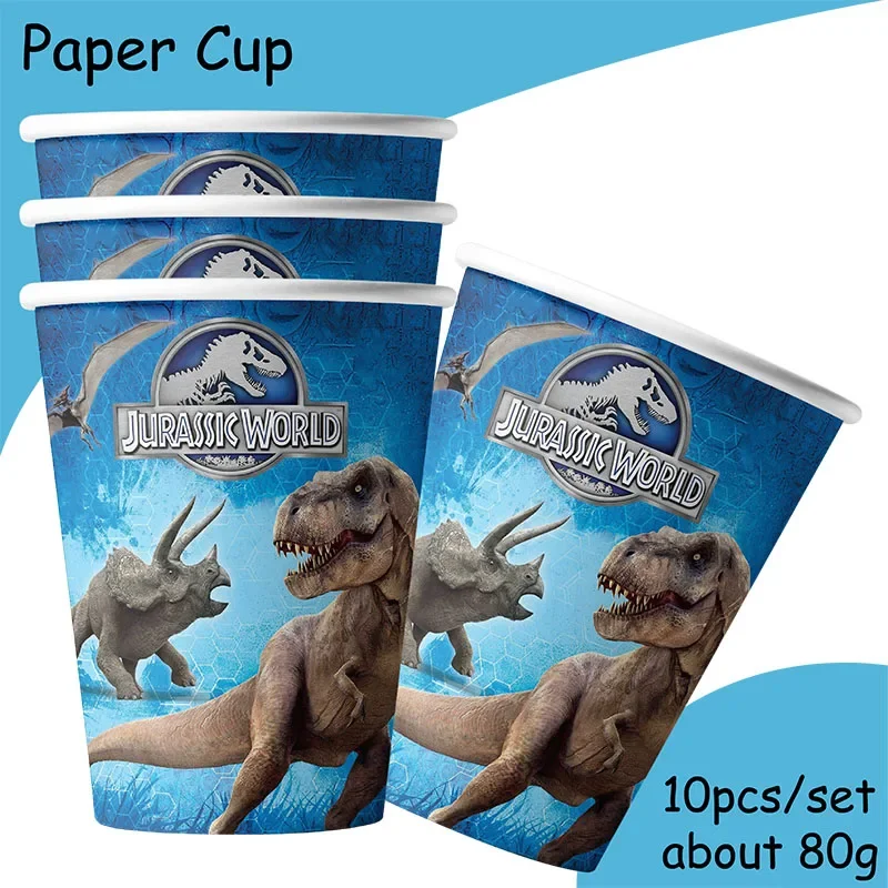 Disney Jurassic dinosaurs Party Supplies Tableware Set Cup Plates Napkins For Kids Birthday Decoration Boys and GirlsBaby Shower