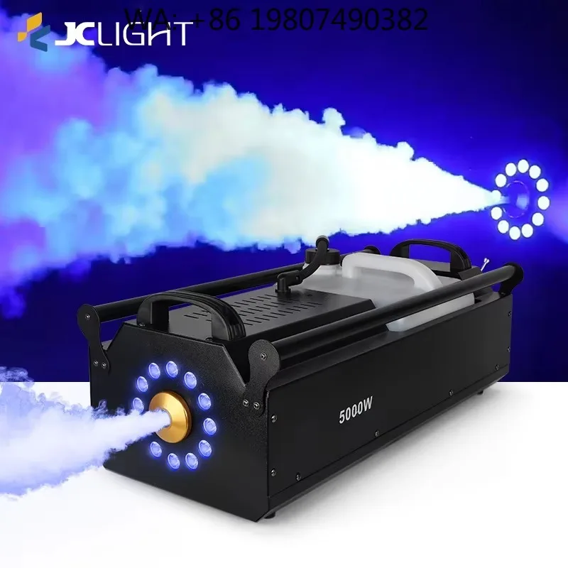 5000W High Power DMX RGB LED Fog  Automatic Remote Heavy Smoke Generator for Large Wedding Event Stage FX