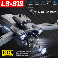 S1S Mini Drone For Xiaomi 8K Professional Brushless Motor Dron Obstacle Avoidance HD Dual Camera Foldable Quadcopter Toys New