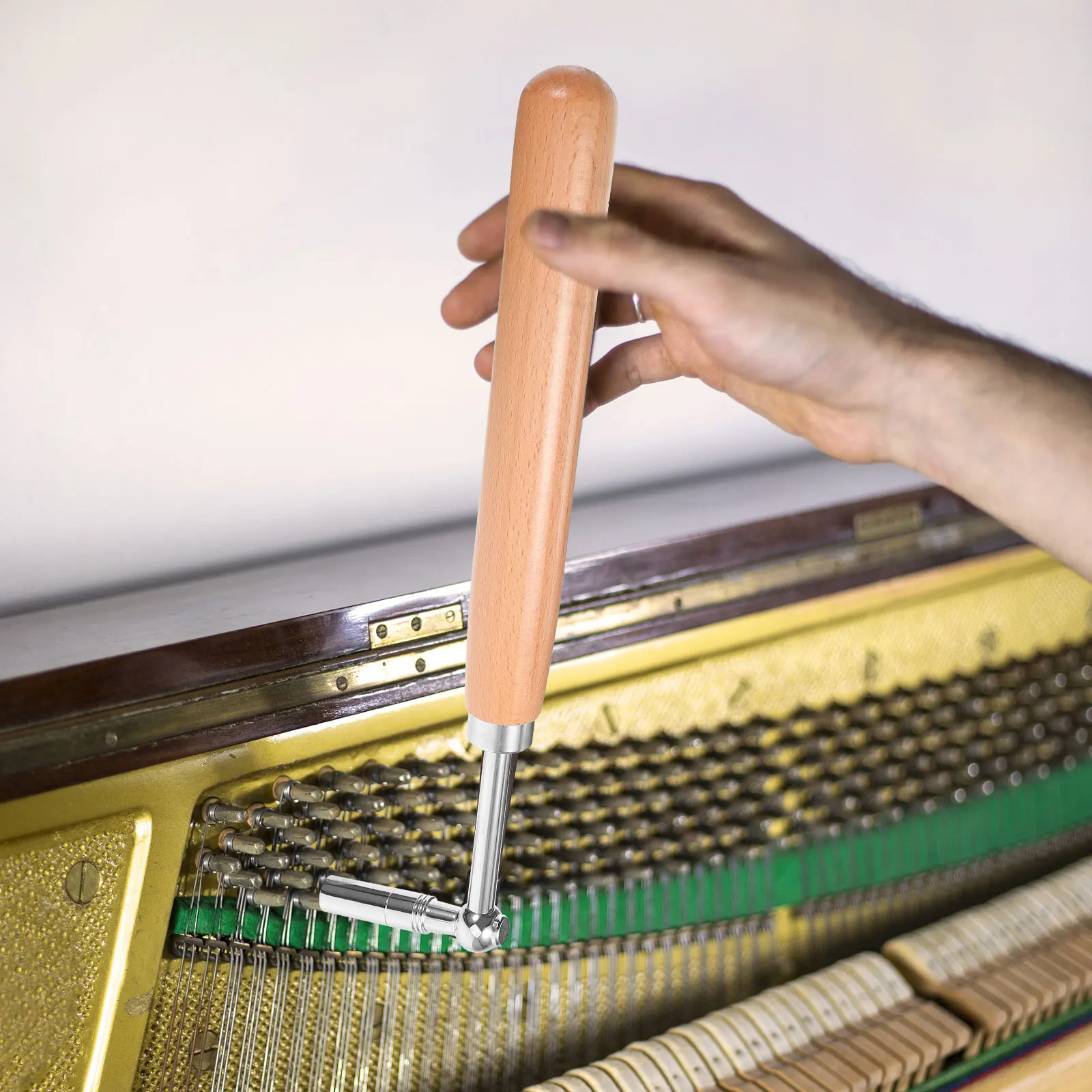 

Thin Rod Wrench Handheld Piano Bass Instrument High Efficient Tone Tuning Tool Accessory Professional Spanner Lightweight