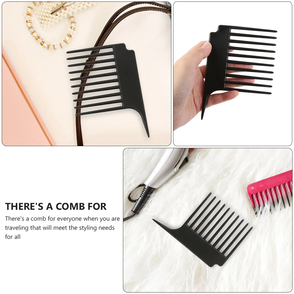 2 قطعة مشط أسنان واسعة أداة تصفيف الشعر لفك تشابك الشعر المستقيم المجعد تصميم متين طويل الأمد مشط أسنان واسعة