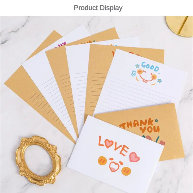 1Pcs Cute Kraft Paper Envelope Happy Letter Graffiti Envelope Nostalgia Art Expression Invitation Card Thanksgiving Day