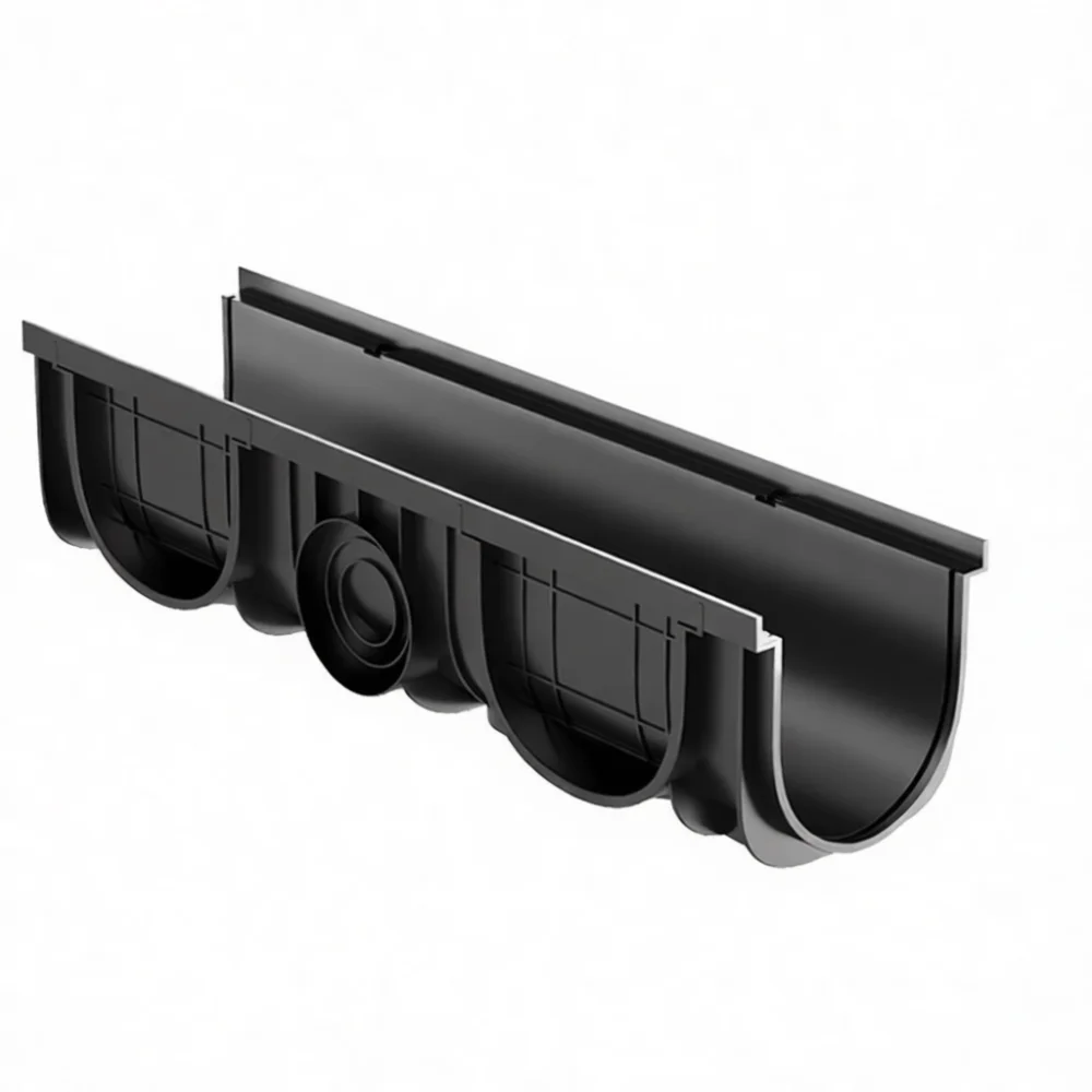 Heavy Duty Plastic Trench Drain Grate Outdoor Rainfall Sewer Channel Mesh Filter Home Garage Flooring Access Cover