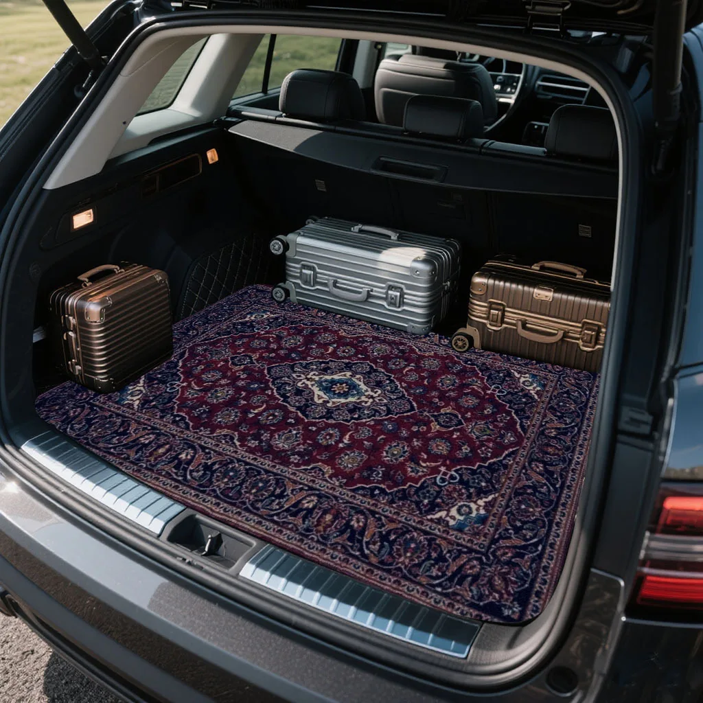 Persian Vintage Print Car Trunk Mat, Luggage Mat, Outdoor Placemats. Suitable For All Types Of Trucks And SUV Models. Ideal Gift