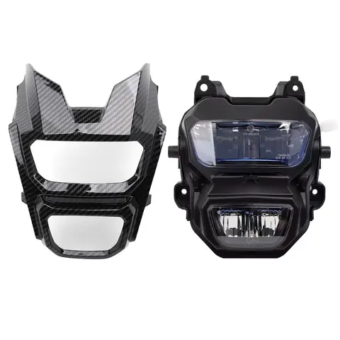 혼다 Grom 2017 2018 2019 2020, 블랙 용 오토바이 헤드 라이트 커버 + 헤드 라이트 어셈블리