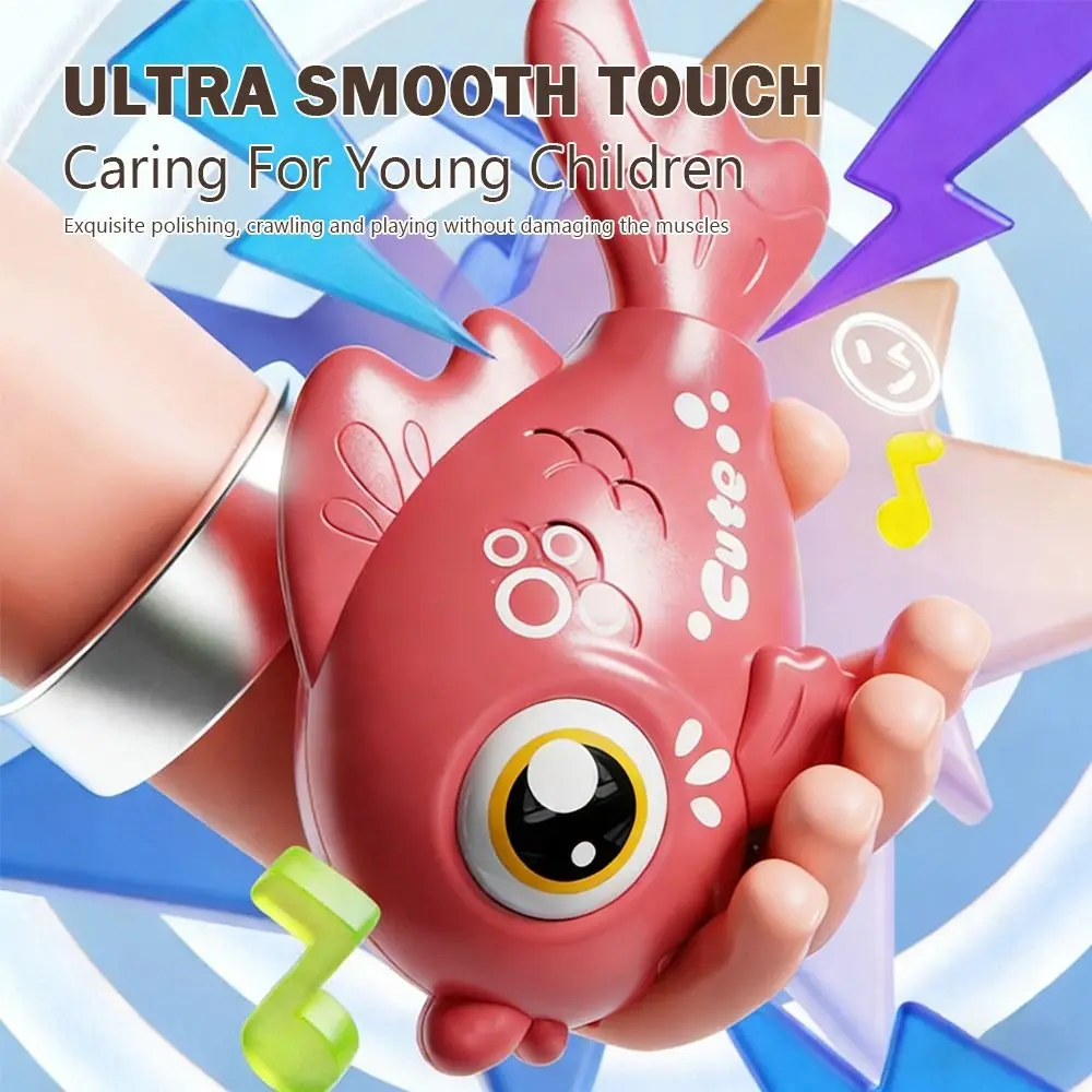 마법처럼 흔들리는 전자 시뮬레이션 물고기 장난감, 소리와 빛, 기어다니는 학습, 배 시간 놀이, 조기 교육, 뱅크 뱅크 놀이