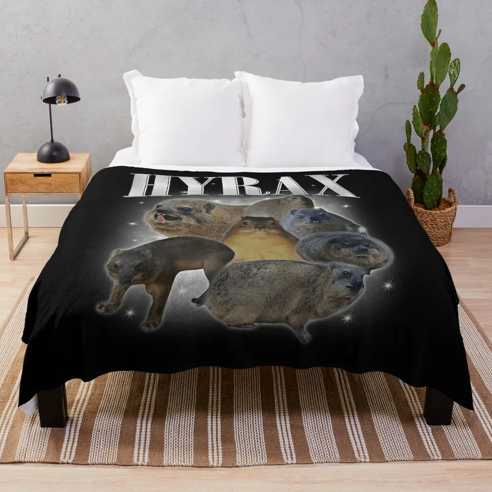 Funny Hyrax Oddly Specific Meme Animal For Family Tee Throw Blanket Sofa Quilt Tourist decorative Blankets