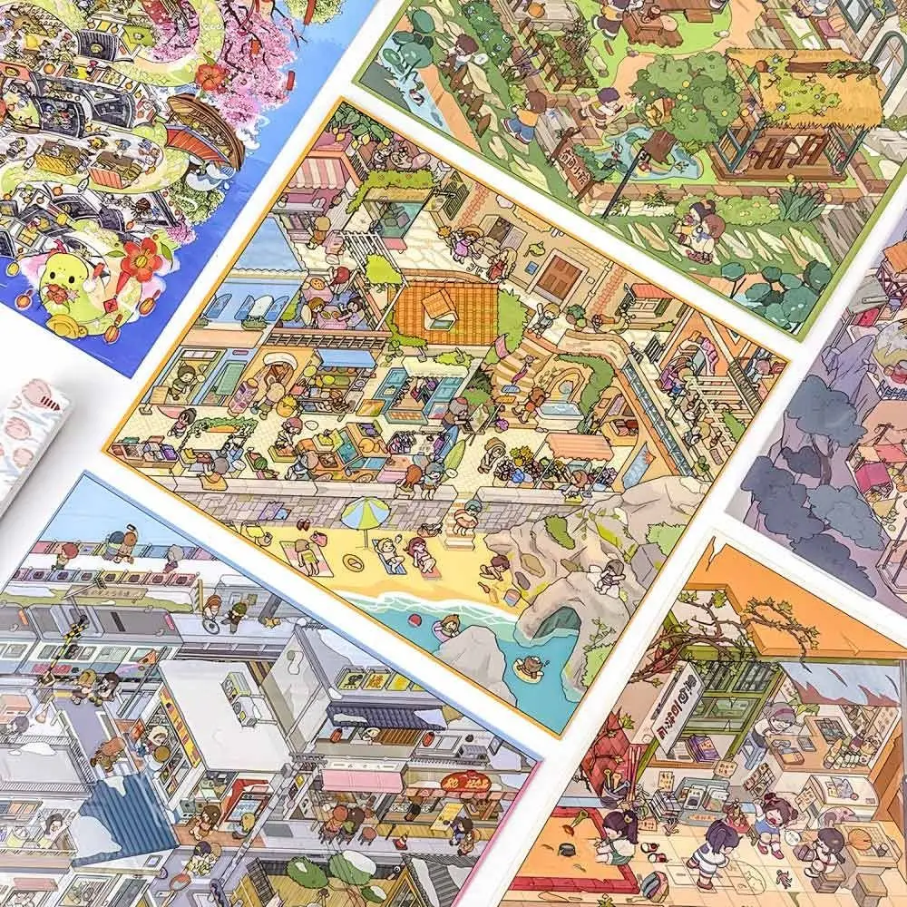 

Roaming the World Series Miniature Collection Stickers Scrapbooking Material Cartoon DIY Handbook Stickers Children's