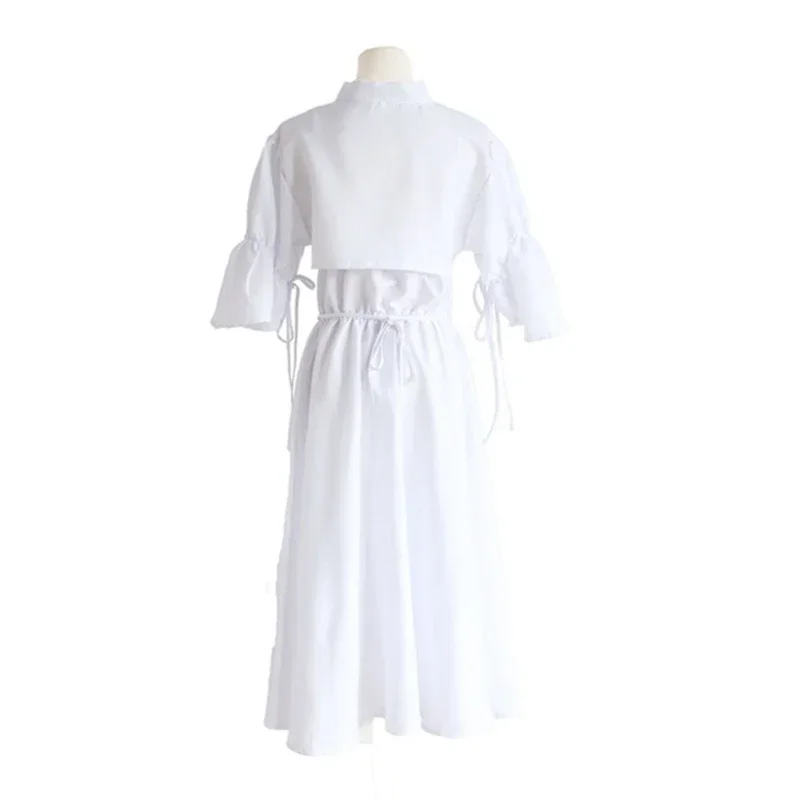 Costume Cosplay Blanc Lolita avec Perruque Lapin pour Femme, Robe de ixd'Halloween, Anime Yosuga No Sora Kasugano Sora