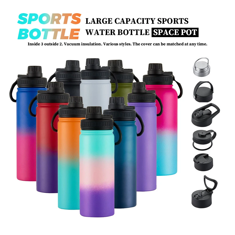 

22OZ 32OZ Large Capacity Water Bottle Stainless Steel Thermos Cups Sports Mug Portable Insulated Cup Outdoor Gym Kettle