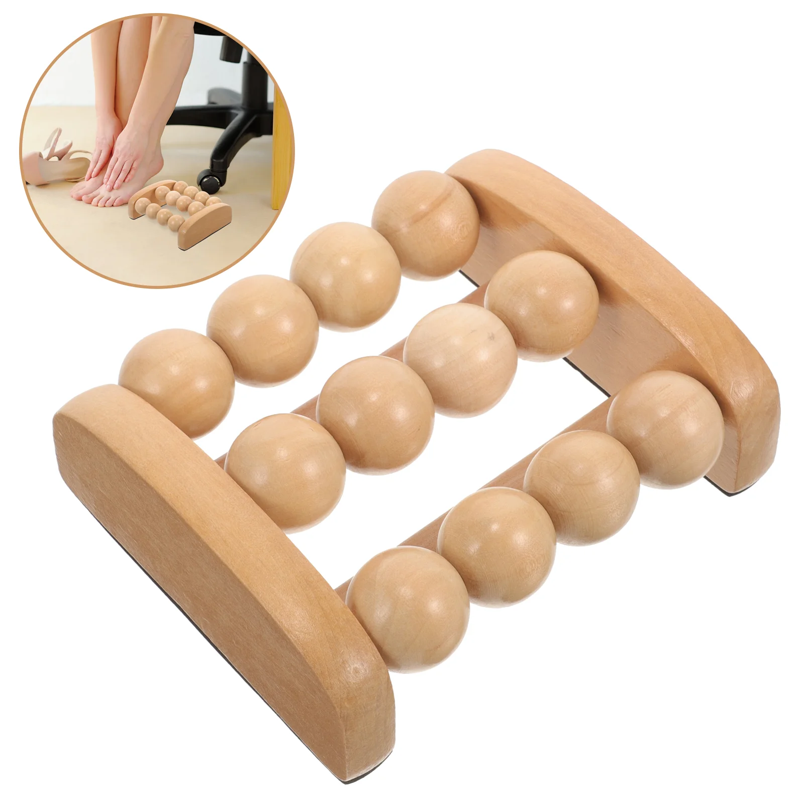 

Massager Neck Feet Roller Hand Foot Wood Tools Held Middle Aged Handheld Massagers