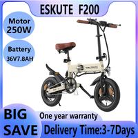 ESKUTE F200 folding Electric Bike 250W Motor 36V 7.8AH battery for adults Electric Bicycle 14 inch Tire Urban commuting E-Bike