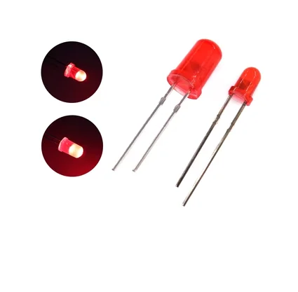 1000PCS 5MM Light Emitting Diode LED light with bright white blue red green yellow, orange pink round head DIP lamp bead