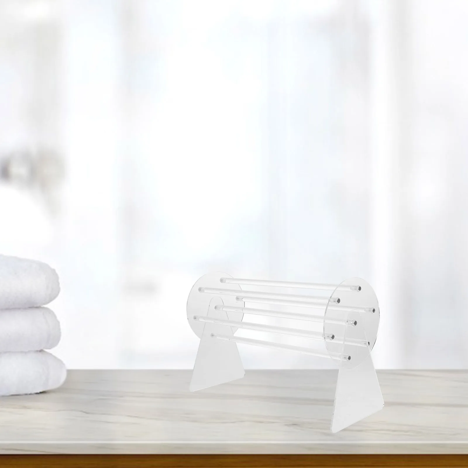 الاكريليك مخلب حامل قصاصة قوي عقال المنظم 360 درجة الدورية رف شاشة هيرباند حامل مجوهرات مخلب حامل قصاصة #4