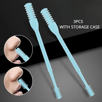 3 PZ/SET 360 Gradi Ruota Naso Forbici Per La Pulizia Double Sided Naso Depilazione Manuale Narina Pulizia Naso Tagliacapelli