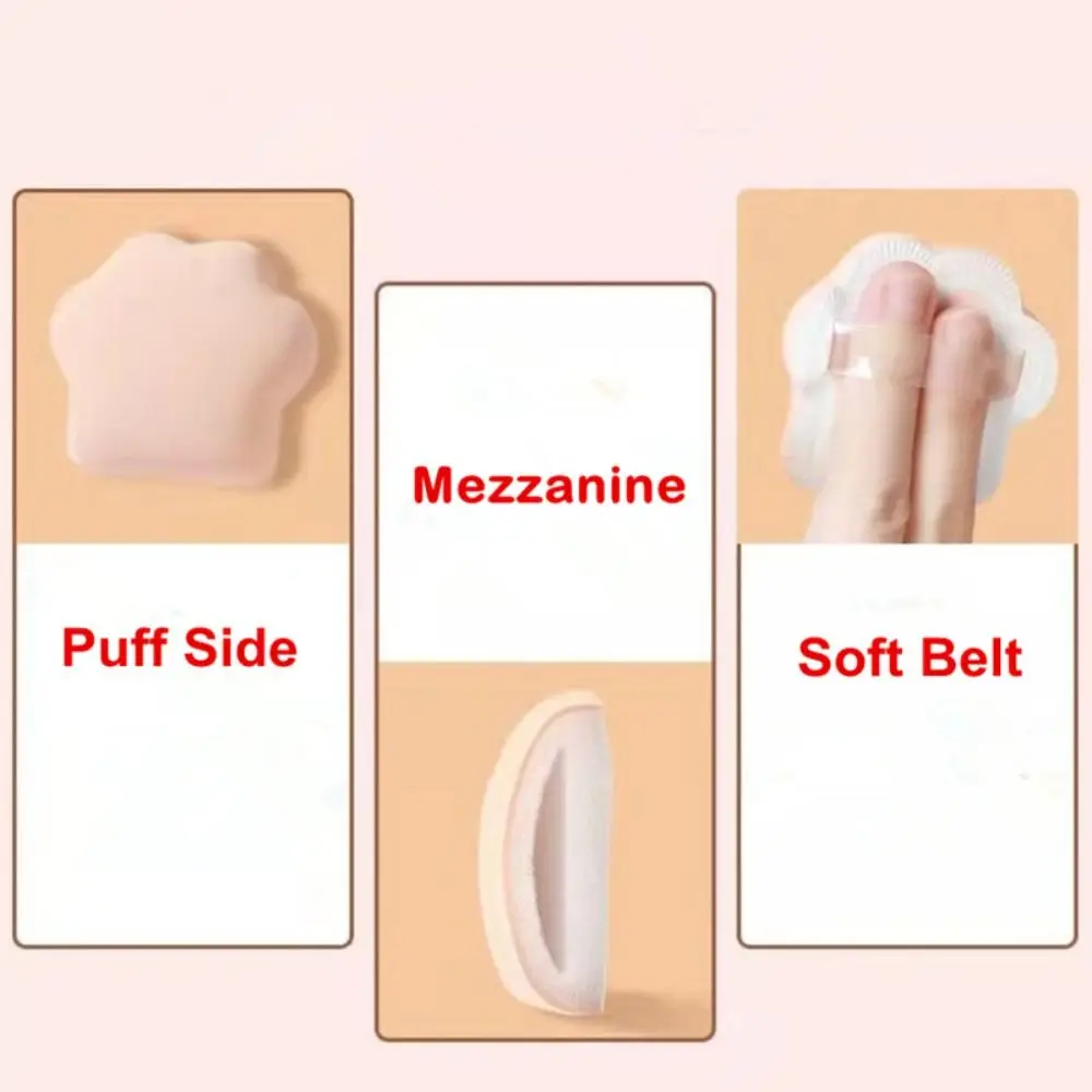 Portable Soft Powder Sponge Puff Foundation Cream Cushion Puff Cat Claw Shape Makeup Sponge Air Cushion Beauty Cosmetics Tool