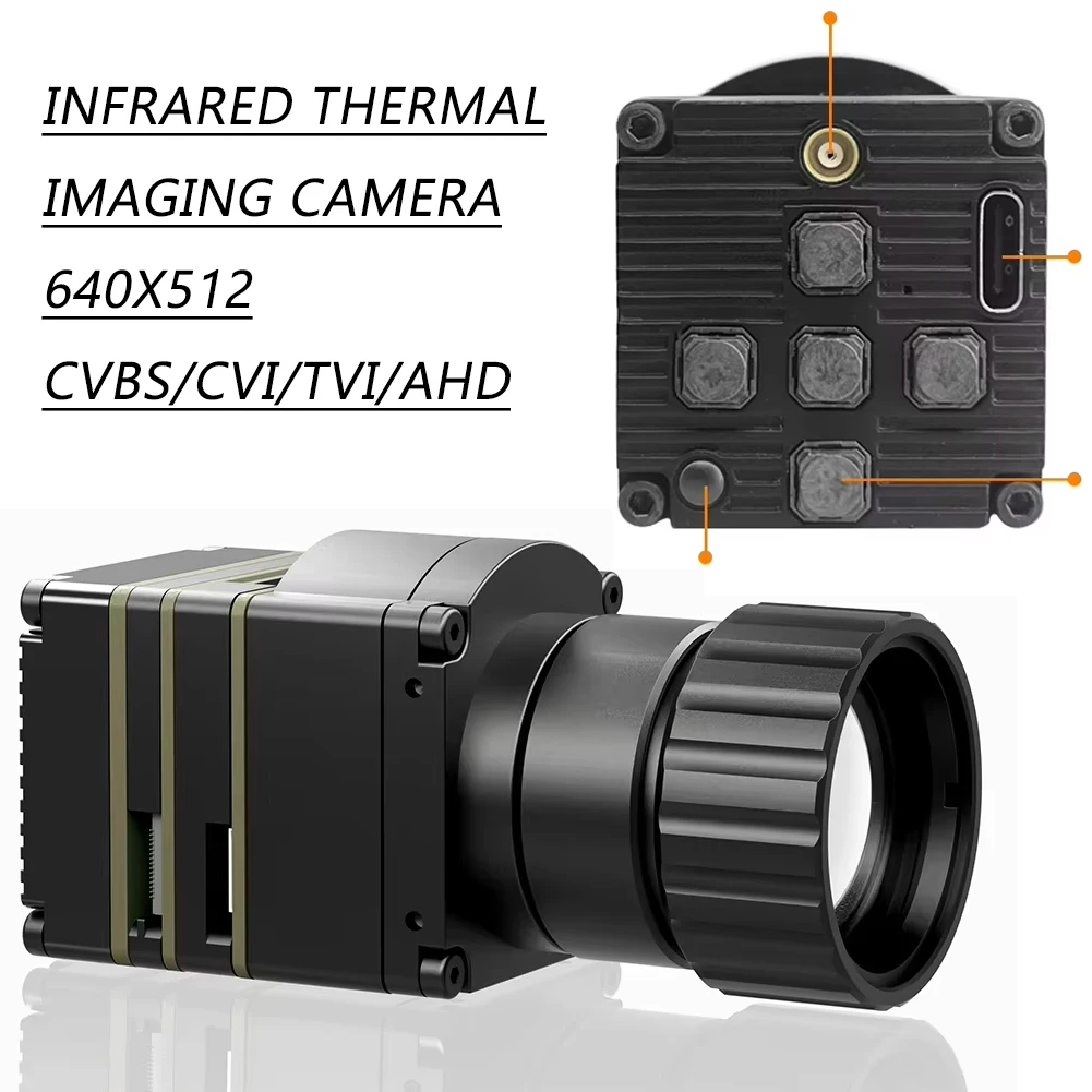 

Industrial Uncooled Infrared Thermal Camera,640x512,CVBS&USB Output, Security Monitoring,ASIC Solution, With Lens,A1T-AHD