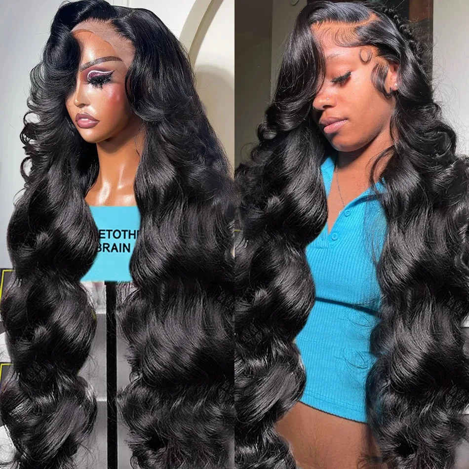 Transparent 13x5 Body Wave Lace Frontal 150 Density HD Human Hair Wig 30 32 Inch 13x6 Lace Front Wigs Brazilian For Black woman