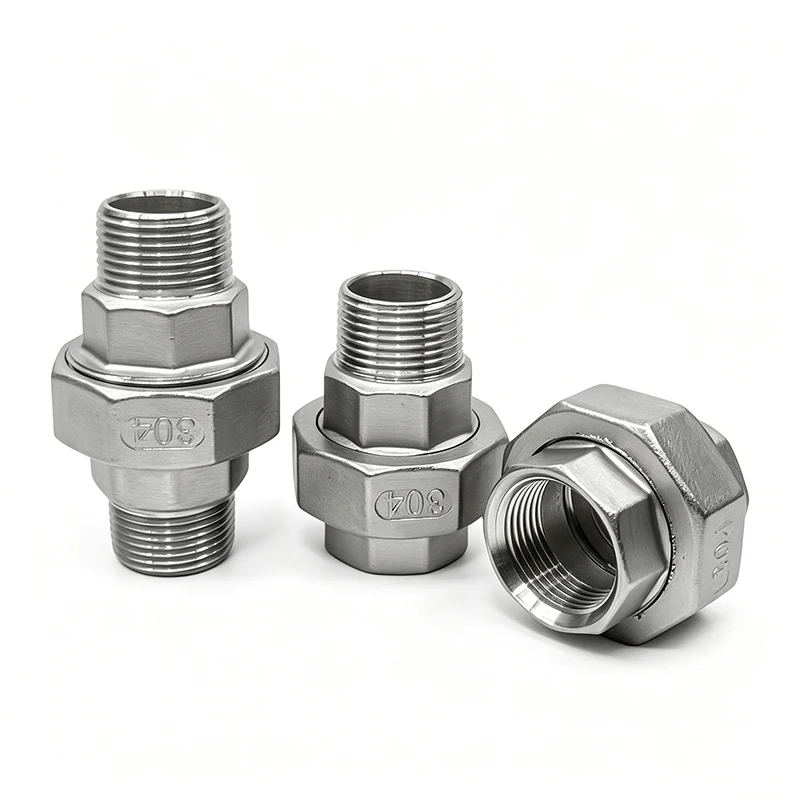 304 Stainless Steel Union Joint Coupling 1/4