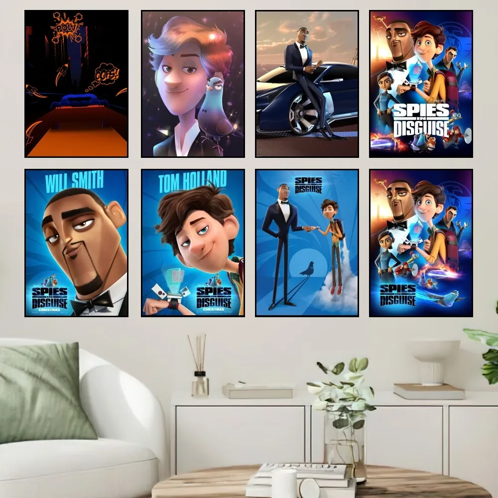 MINISO Spies in Disguise Disney Poster Home Prints Wall Painting Bedroom Living Room Decoration Office