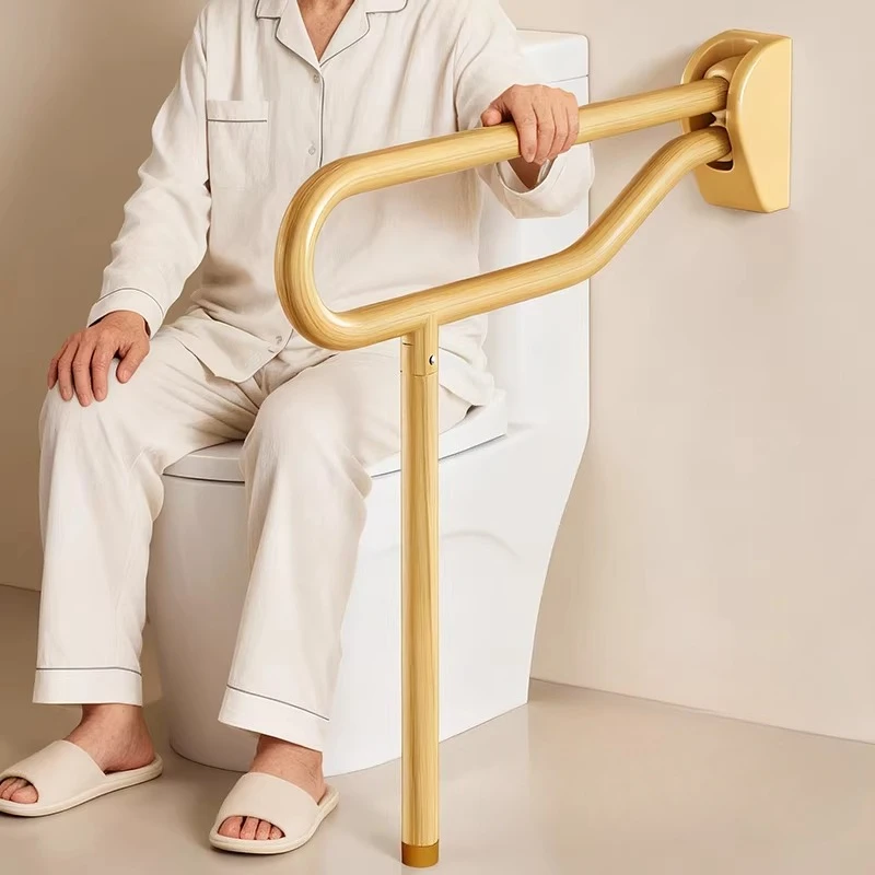 Toilet Handicap Grab Bars,Foldable Drop Down Toilet Safety Rails, Seat Support Aids Assist Rail, Non-slip Toilet Safety Handrail