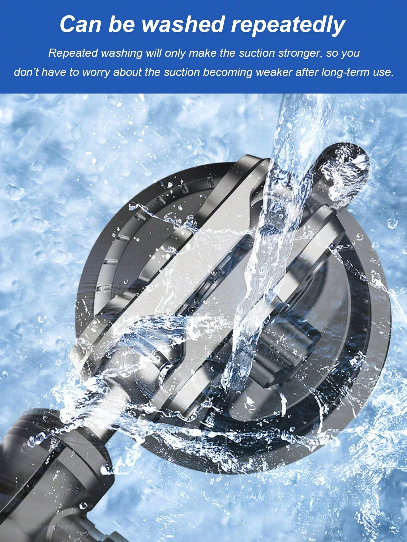 Supporto per telefono da auto con ventosa premium – Design antiurto e ammortizzante, realizzato in lega di alluminio resistente, struttura a 3 sfere