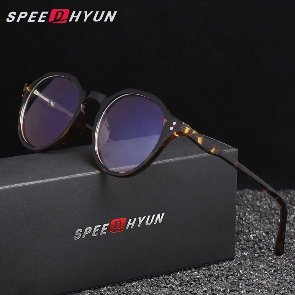 

SPEEDHYUN ретро анти-синий свет круглые очки женские/мужские студенческие компьютерные защитные очки с блокировкой синих лучей прозрачные линзы