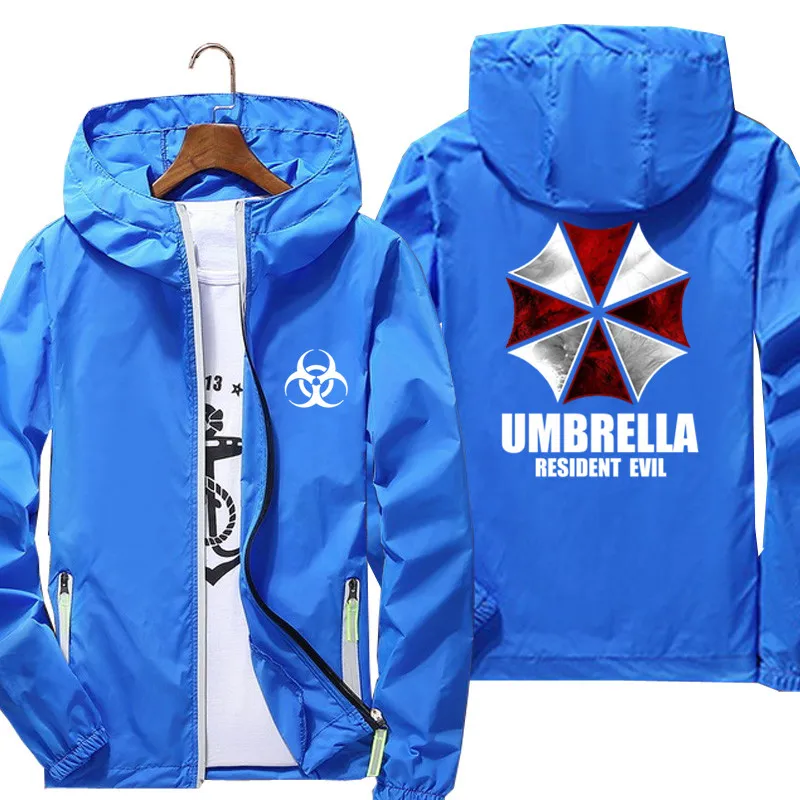 Mens Umbrella Movie Coats Thin Reflective Sunscreen Skin Hooded Windbreaker Sports Pilot Jacket Beach Cycling Pilot Oversized