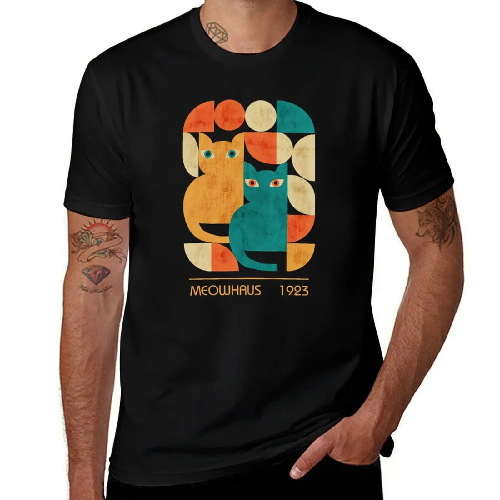 

MEOWHAUS 1923 T-Shirt t shirts for man graphic vintage t shirt man cotton T-Shirt